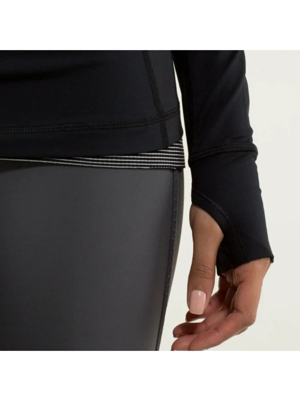 Lululemon Run: Wild 1/2 Zip Black With Floral Mesh Back